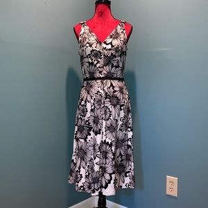 Talbots Vintage Black and White Cotton Sundress Size 8